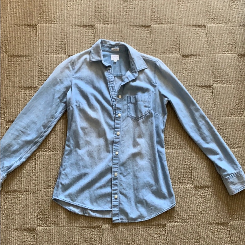 J crew denim shirt xxs